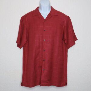 Alfani* Men's Short Sleeve‎ Button Down Straight Hem Linen Shirt~ Size Medium